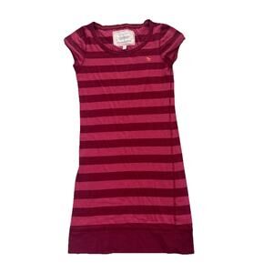 Abercrombie & Fitch Kids Red Pink Striped Dress Girls Sz S